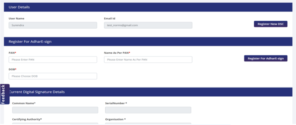 Upload digital signature to DGFT portal.